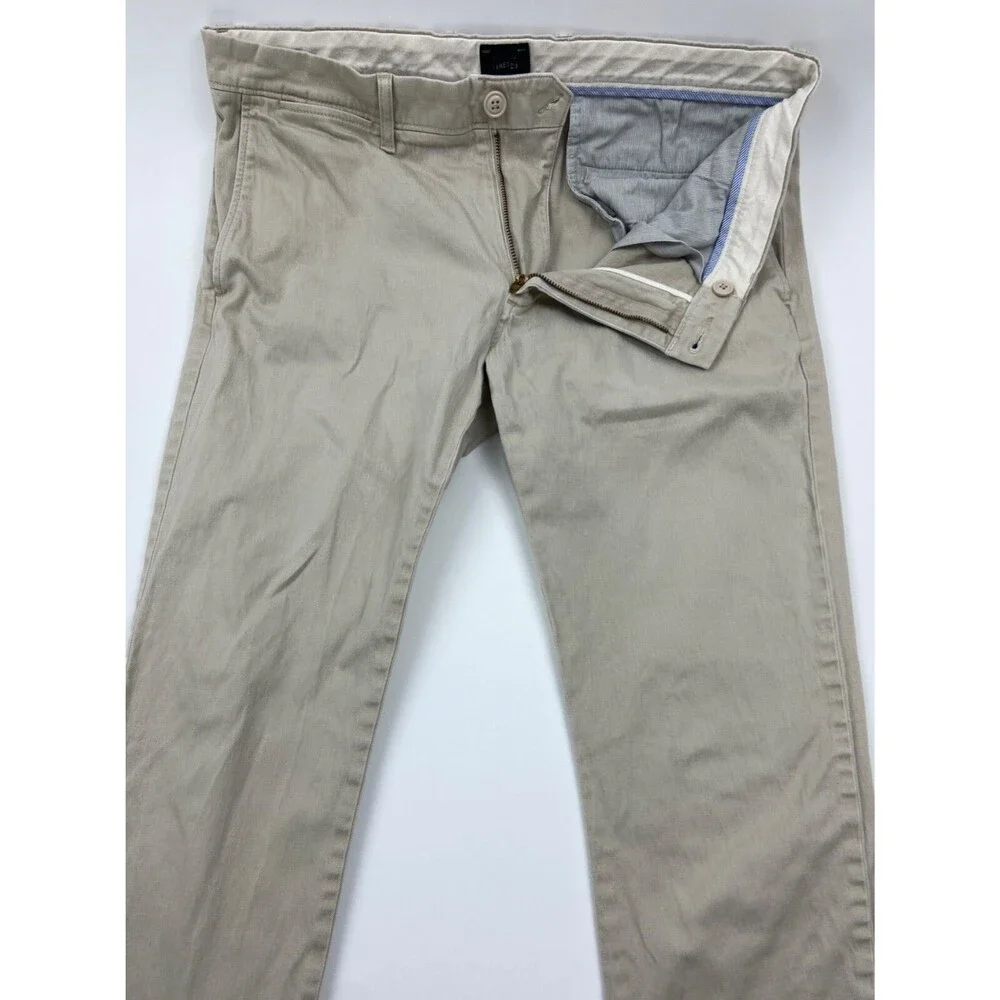 J CREW Stretch Mens 32x32 Beige 484 Slim Soft Cotton Khaki/Chino Pants